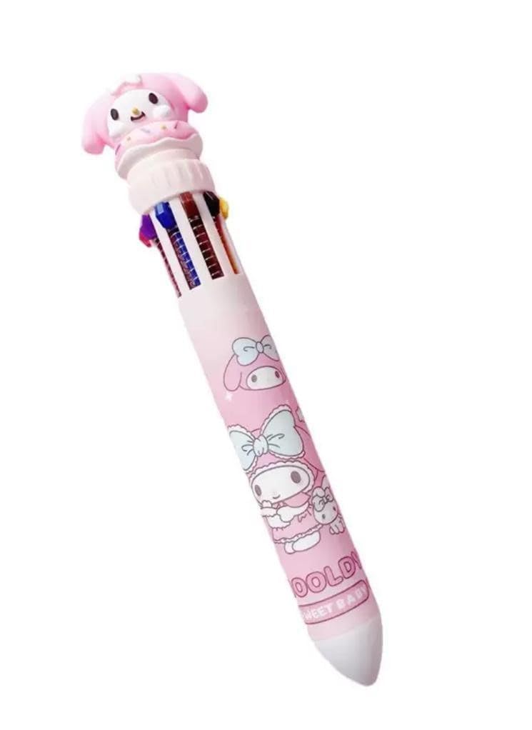 Festilo Cute Character Ball Pen|10 in 1 Ball Pen Having 10 different Colors On Single Pen Ball