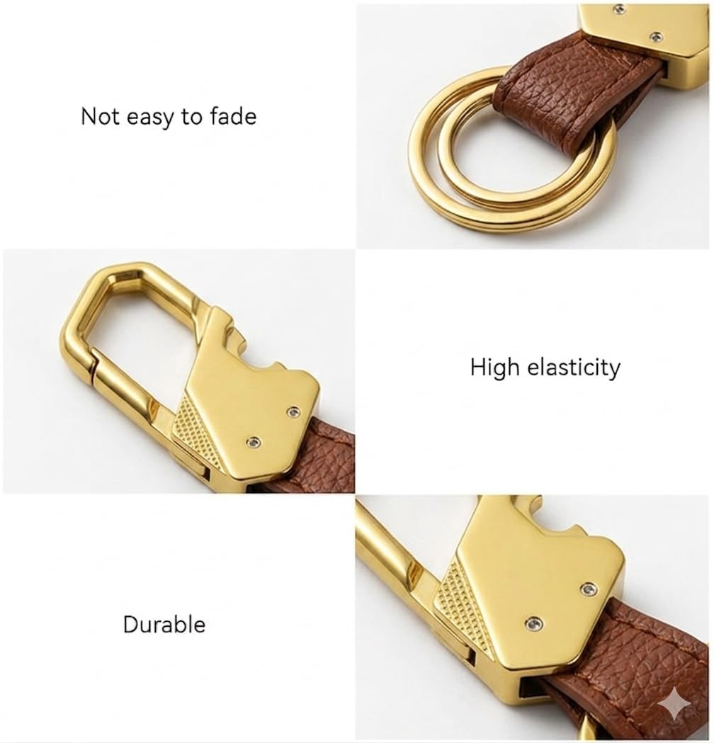 Hook Gldn colour Car Keychain for Men & Women – Metal Key Ring, Durable, Stylish & Versatile Key Holder for Car, Bike, Bags & Gifts – Sleek Modern & Classic Design