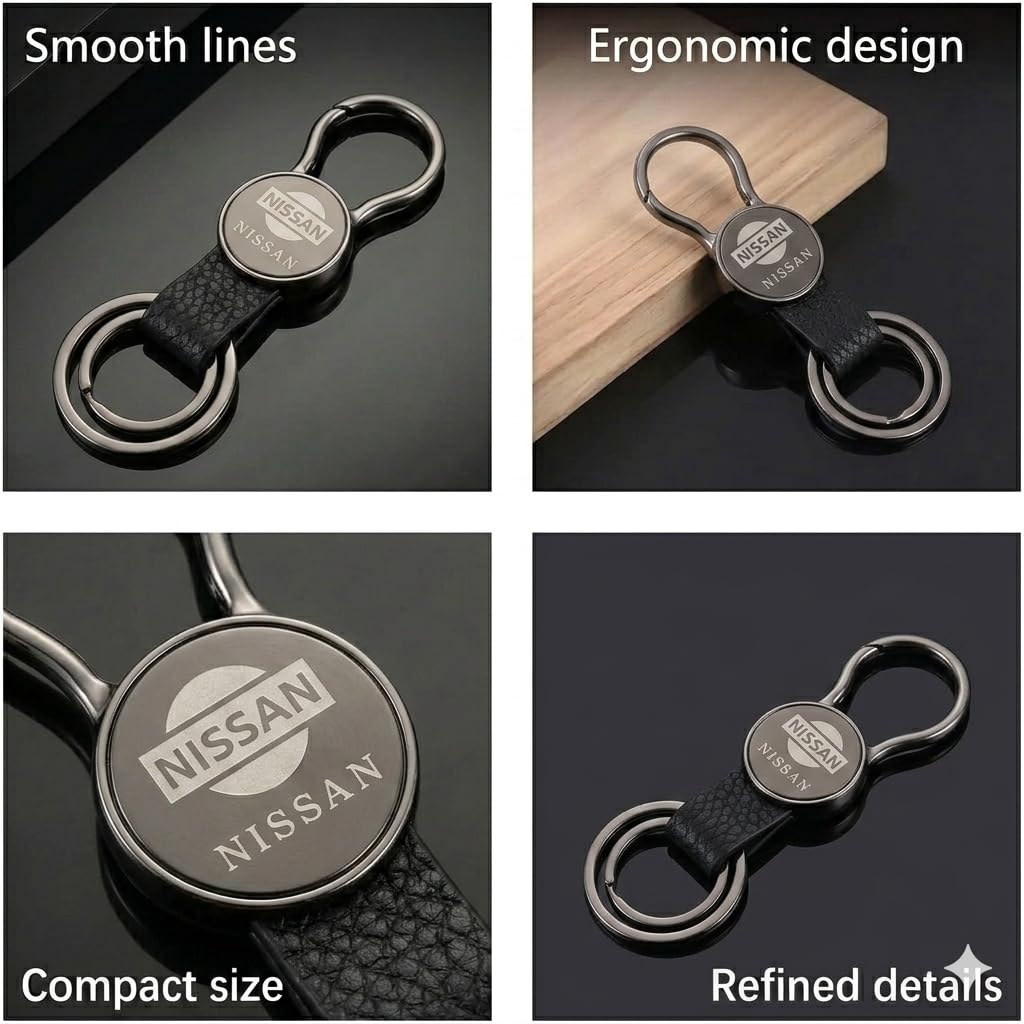 Hook Car Keychain for Men & Women – Metal Key Ring, Durable, Stylish & Versatile Key Holder for Car, Bike, Bags & Gifts – Sleek Modern & Classic Design (Nisn)