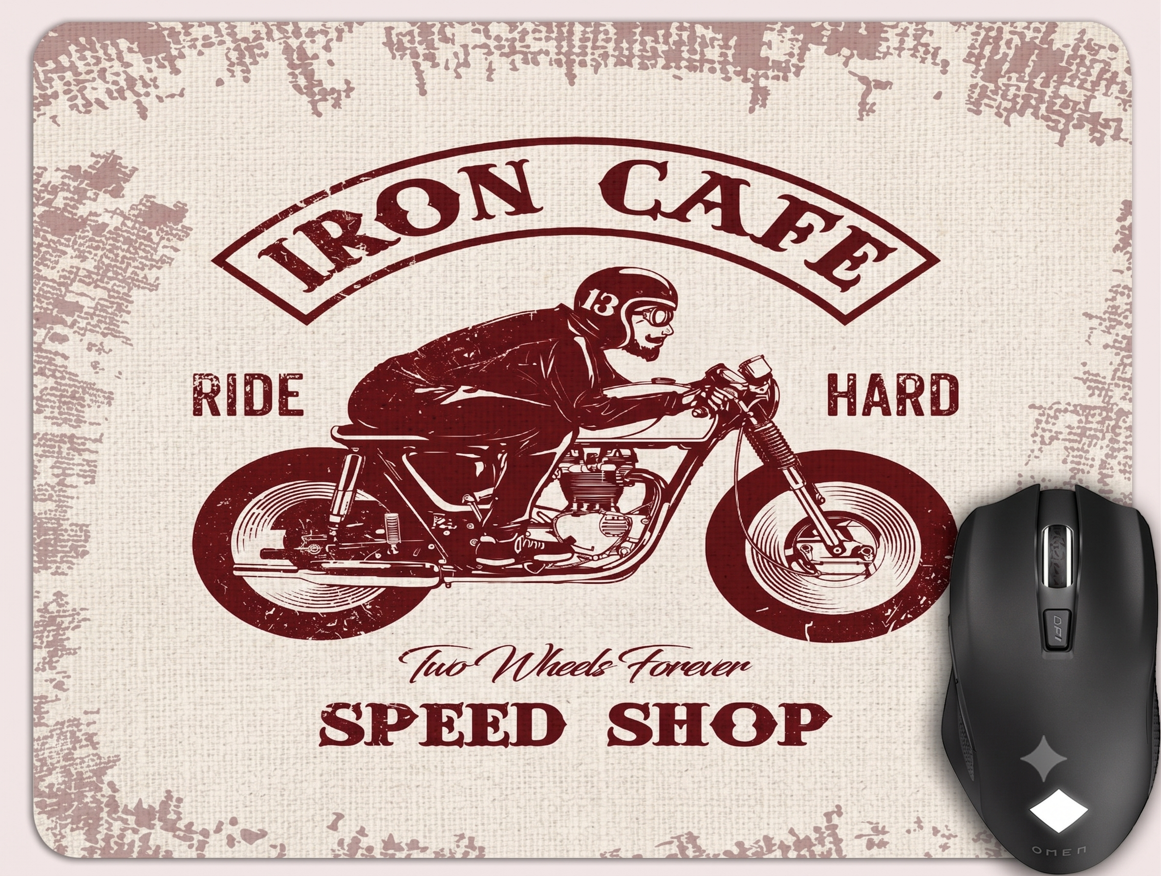 Festilo Iron Cafe Mouse pad with Non-Slip Rubber Base Desk Mat, Smooth Cloth Surface, Smooth Mouse Control, Speed and Precision Operation for Laser and Optical Mouse/Mice, Laptop, PC (Copy) (Copy)
