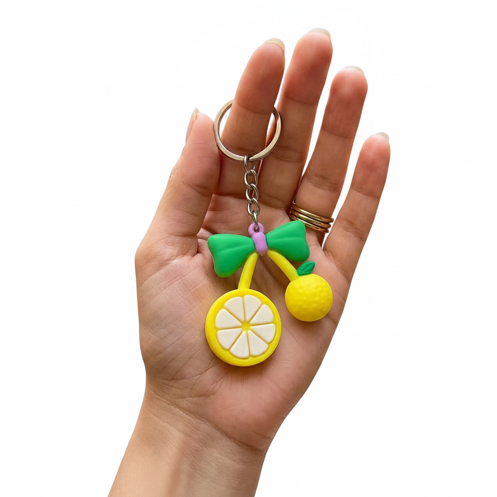 Festilo Rubber Keychain | Stylish Key Ring – [Sunflower]