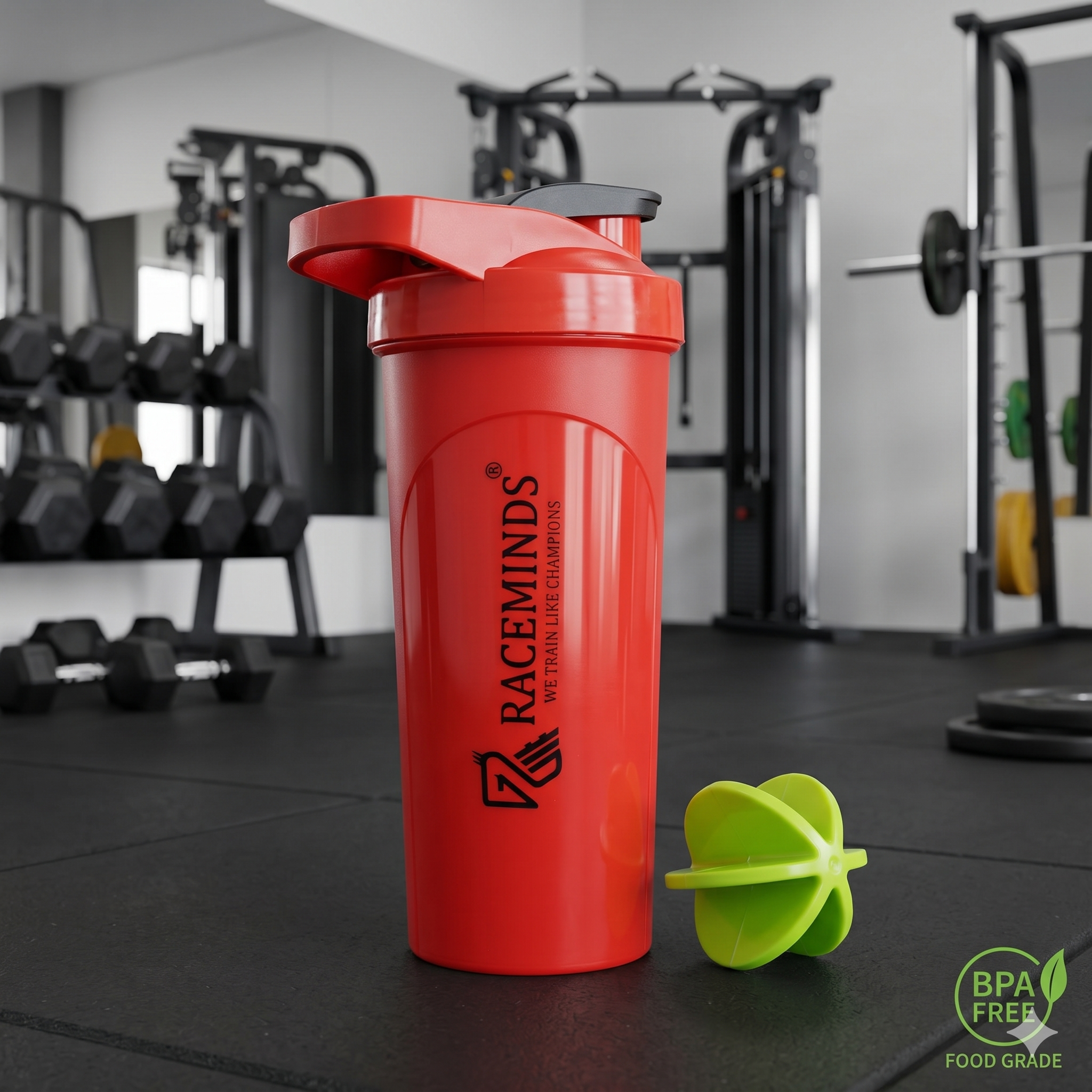 Festilo Gym Bottle 100% LeakproofFor Protein Shake 100% Leakproof Guarantee Protein Shaker Sipper Bottle, Ideal For Protein, Pre Workout And BCAAs Gym Bottle for Men & Women (Red)