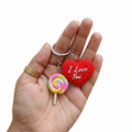 Festilo Rubber Keychain | Stylish Key Ring – [I love u]