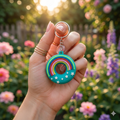 Festilo Rubber Keychain | Stylish Key Ring – [Donut Green]
